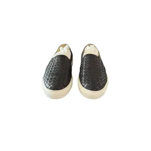 M.Gemi Womens Black Woven Leather Slip On Cerchio Sneakers Size 7.5 Eu 38.5