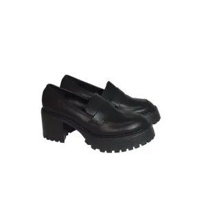MIA Women’s Platform lug Sole Loafers  Size 9 Black NWOT Slip on’s 2.5 Heel Y2K