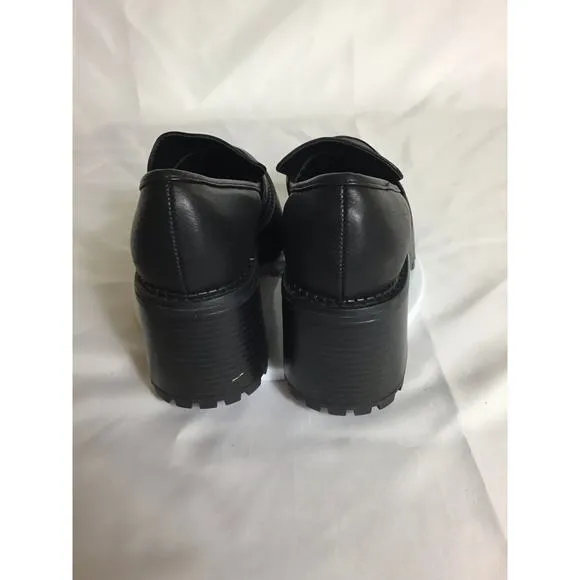 MIA Women’s Platform lug Sole Loafers  Size 9 Black NWOT Slip on’s 2.5 Heel Y2K