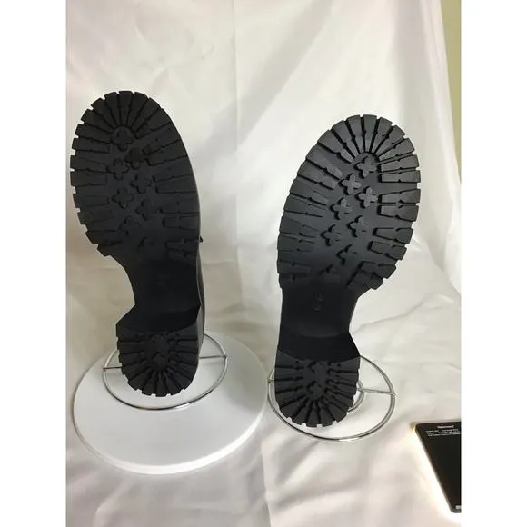 MIA Women’s Platform lug Sole Loafers  Size 9 Black NWOT Slip on’s 2.5 Heel Y2K