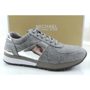 Michael Kors Allie Trainer Lace Up Sneakers Flannel Grey Size 9.5
