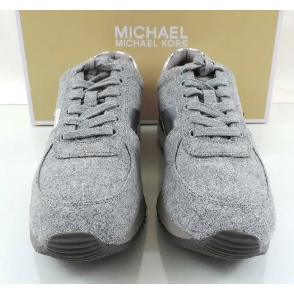 Michael Kors Allie Trainer Lace Up Sneakers Flannel Grey Size 9.5