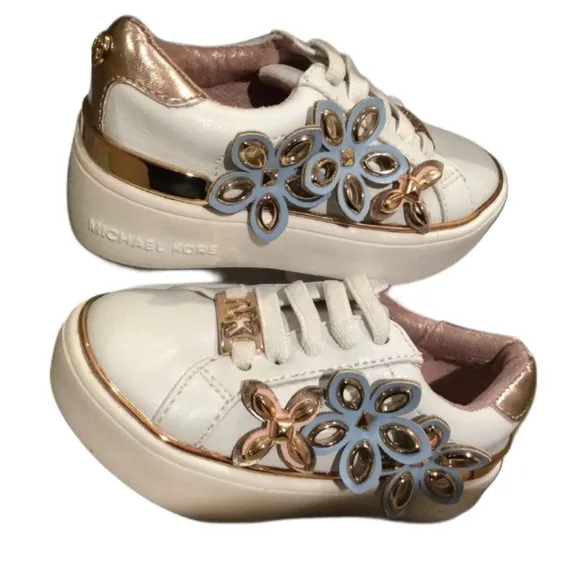 Michael kors floral embellished sneakers Sz 6 NIB