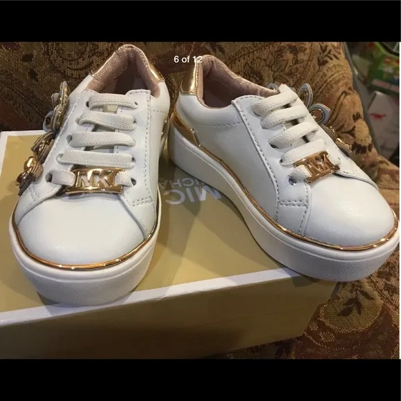 Michael kors floral embellished sneakers Sz 6 NIB