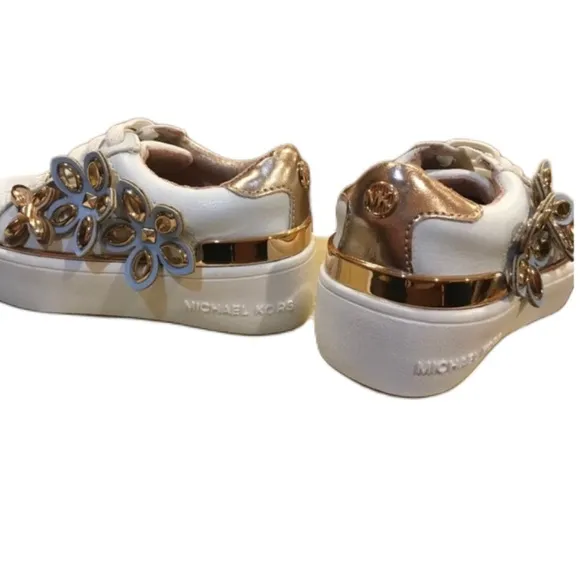 Michael kors floral embellished sneakers Sz 6 NIB