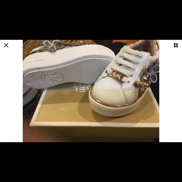 Michael kors floral embellished sneakers Sz 6 NIB