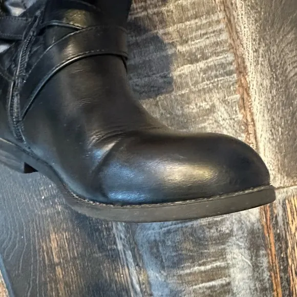 ✨MICHAEL KORS GIRL’S SIZE 2 EMMA LUX QUILTED BLACK TALL RIDING BOOTS✨