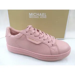 Michael Kors Keaton Lace Up Designer Sneakers MK Logo Pink Smokey Rose