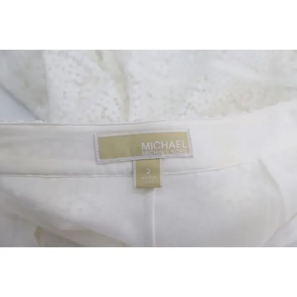 Michael Michael Kors Gored Lace skirt in white