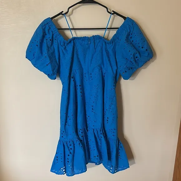 Milly Butterfly Eyelet Off The Shoulder Dress size 12 NWT