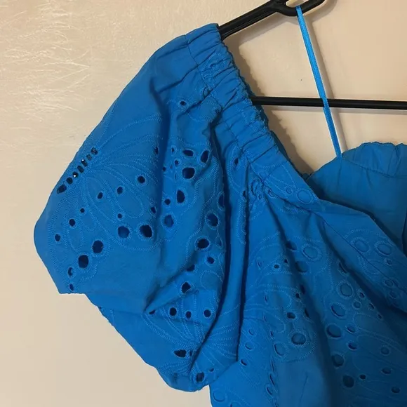 Milly Butterfly Eyelet Off The Shoulder Dress size 12 NWT