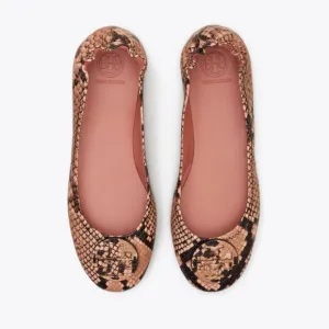 Minnie Travel Ballet Flat, Embossed Leather size 8.5