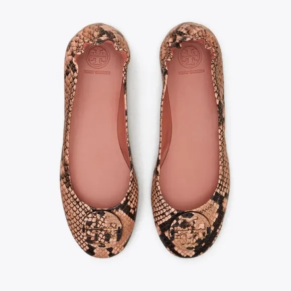 Minnie Travel Ballet Flat, Embossed Leather size 8.5