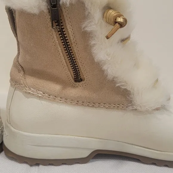 MINT - SPERRY TOP-SIDER MARITIME REPEL IVORY SHOE BOOTS (sz 8)