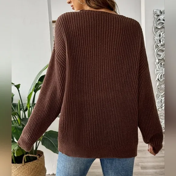 Mixed Melody Sweater - Brown