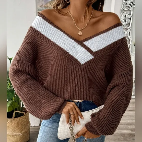 Mixed Melody Sweater - Brown
