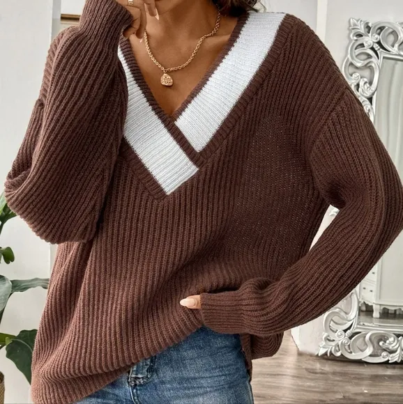 Mixed Melody Sweater - Brown