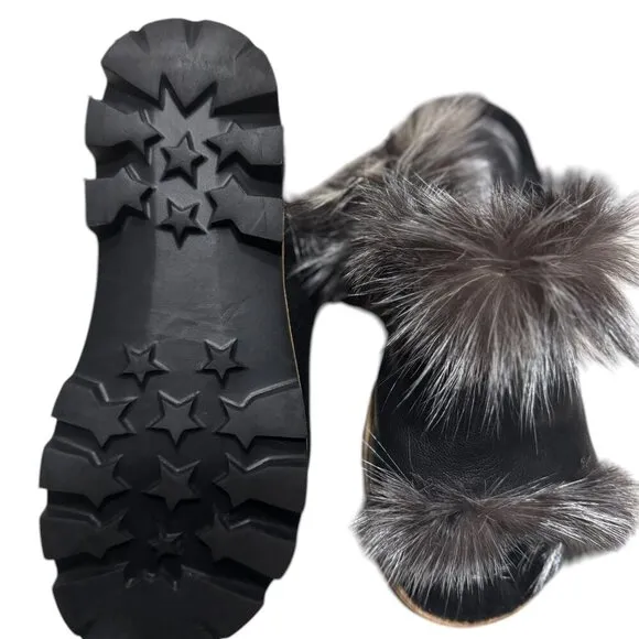 Montelliana 1965 Fur Slides – EU 37/US 6.5 – Free Shipping