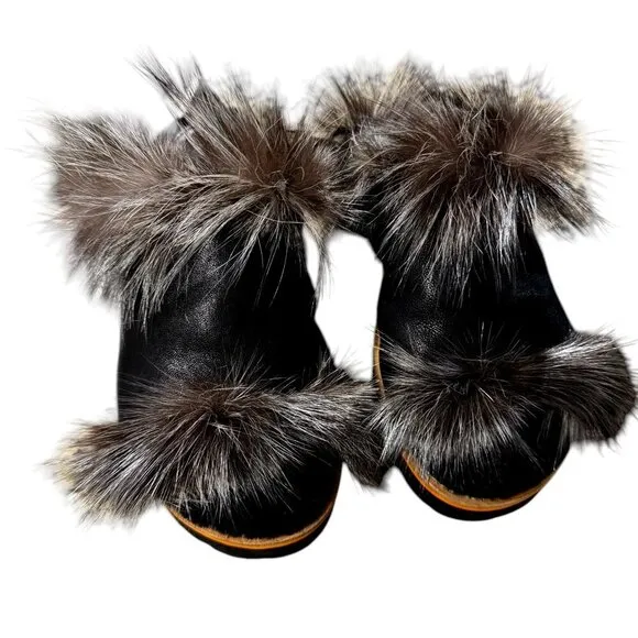 Montelliana 1965 Fur Slides – EU 37/US 6.5 – Free Shipping