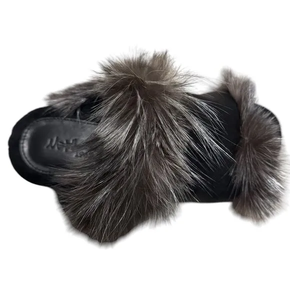 Montelliana 1965 Fur Slides – EU 37/US 6.5 – Free Shipping