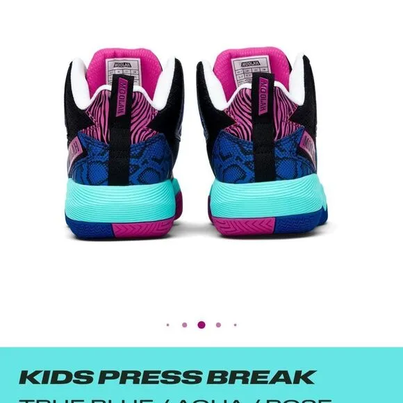 Moolah true blue/aqua/rose violet sneakers.  NO Box included