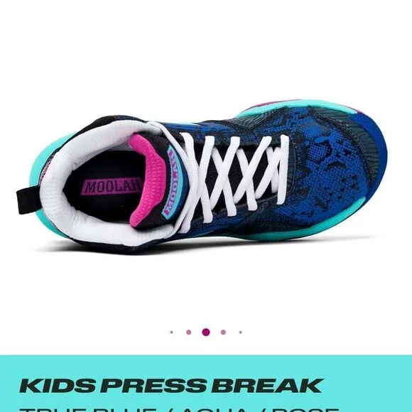 Moolah true blue/aqua/rose violet sneakers.  NO Box included