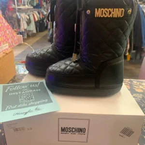 Moschino Quilted Black Boots
