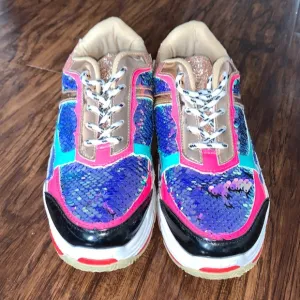 Multicolor Flagship Glitter Sequin Sneakers 9
