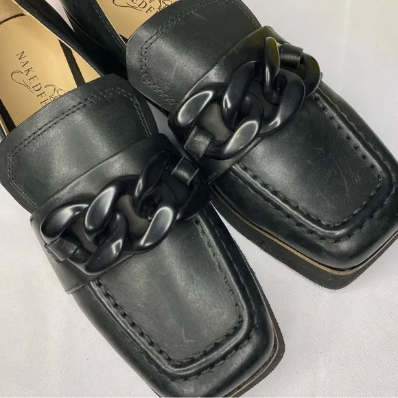 Naked Feet Privy Platform Loafer Size 6