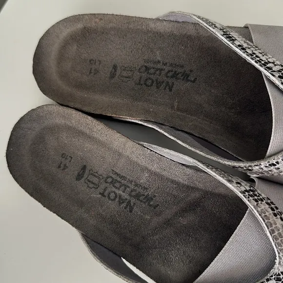 Naot Penelope Sandal Cobra Lite Grey Walking Slide Comfortable EU 41  US 10-10.5