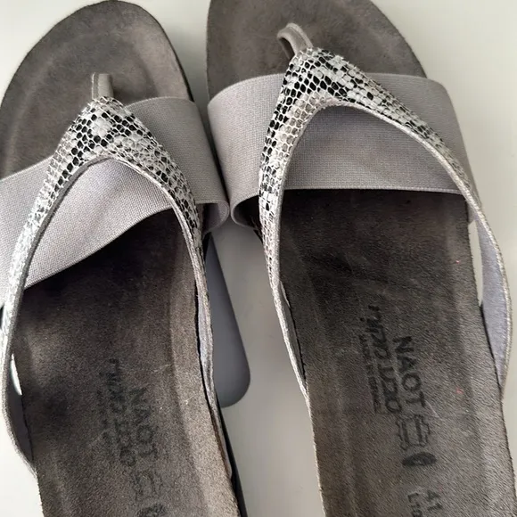 Naot Penelope Sandal Cobra Lite Grey Walking Slide Comfortable EU 41  US 10-10.5