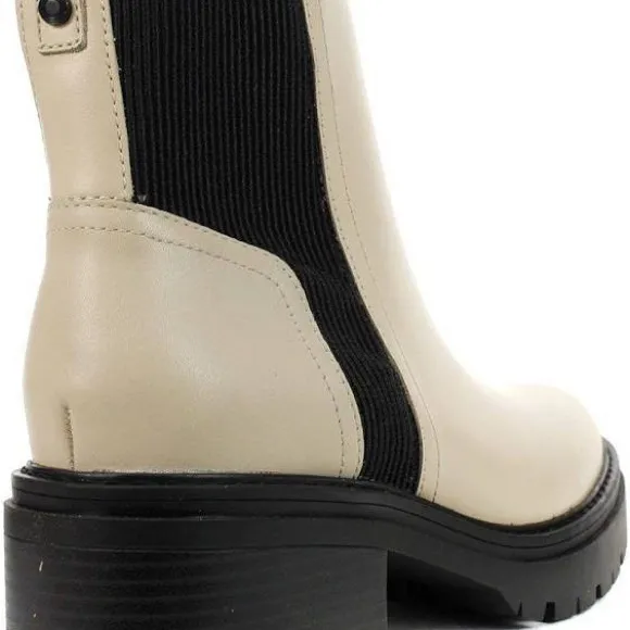 NATURALIZER JADYN LEATHER WATER RESISTANT COMBAT MOTO BOOTS PORCELAIN NIB SZ 8.5