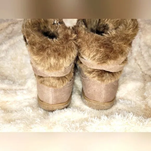Naturalizer Ashley Women's Faux Fur Leather Upper Lined Boots sz 8