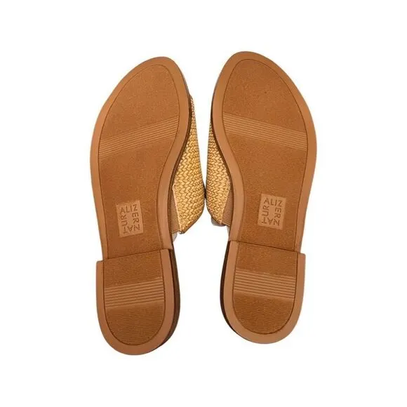 Naturalizer Forrest 2 Slides- Natural Raffia- Size 5.5 M- NIB