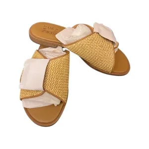 Naturalizer Forrest 2 Slides- Natural Raffia- Size 5.5 M- NIB