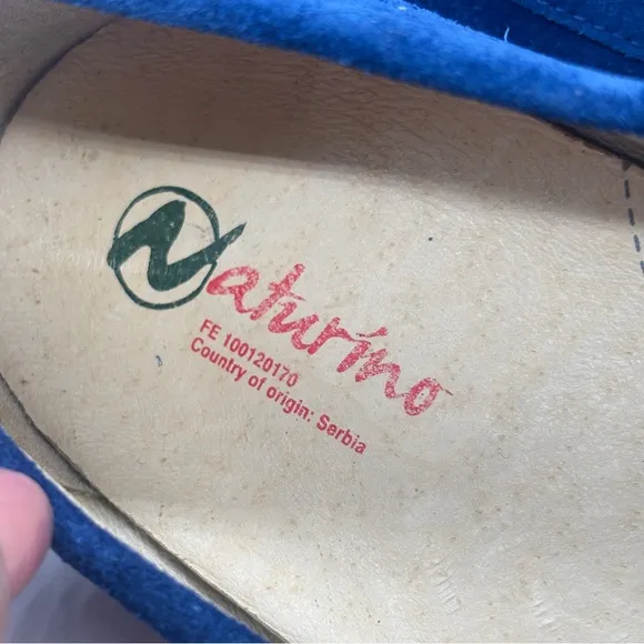 Naturino Boy’s Blue Loafers Slip-Ons Suede Size 35 EU