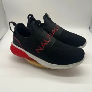 Nautica Casual Slip on Black and Red Fashion Sneakers Men’s Size 9