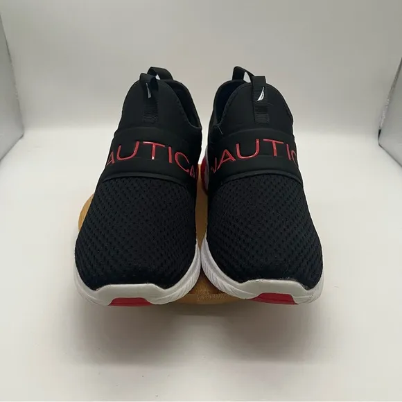 Nautica Casual Slip on Black and Red Fashion Sneakers Men’s Size 9