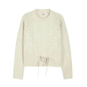 NEW 525 AMERICA dakota cable sweater in ecru