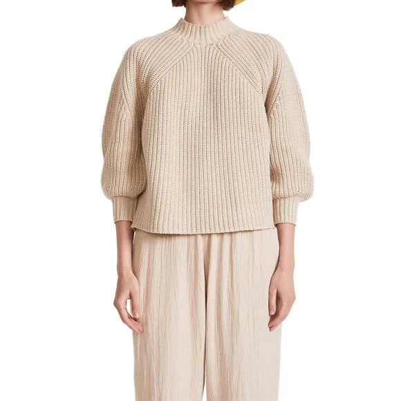 NEW APIECE APART eco nueva merel sweater in warm sand
