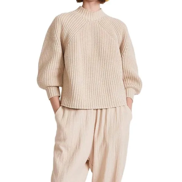 NEW APIECE APART eco nueva merel sweater in warm sand