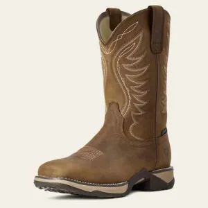 NEW ARIAT women's anthem waterproof western boots - medium in distressed brown