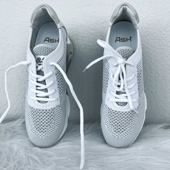 New! ASH Lunatic Star ⭐️ White | Metallic Lift Sneakers in Size 38
