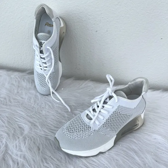 New! ASH Lunatic Star ⭐️ White | Metallic Lift Sneakers in Size 38