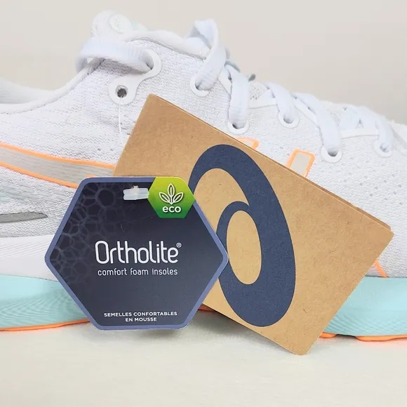 New Asics Women's Size 10 Gel Cumulus 24 Running Shoes Sneakers Orange Blue