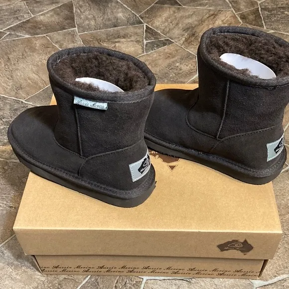 New Aussie Merino Chocolate Auckland High Sz 12 Boots