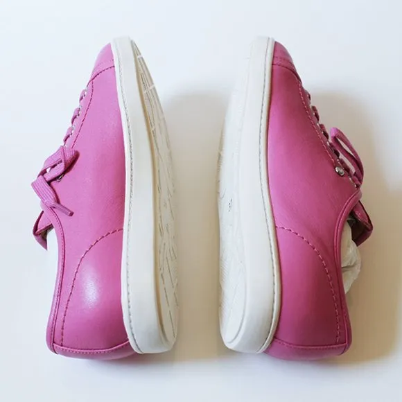 NEW Authentic Longchamp Le Pliage Leather sneakers- Pink