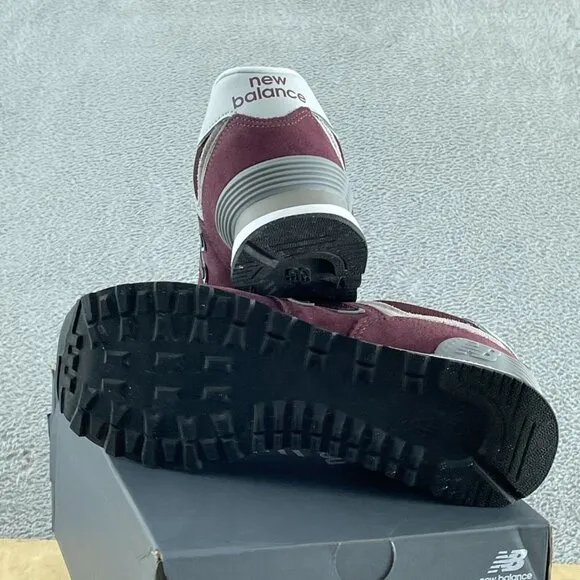 New Balance Womens 574 V3 Sneaker, Burgundy/White, 8.5 US NWB S035