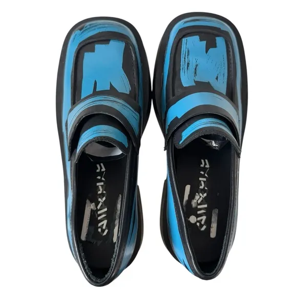 New! Camper MIL 1978 Square-Toe Leather Chunky Loafers