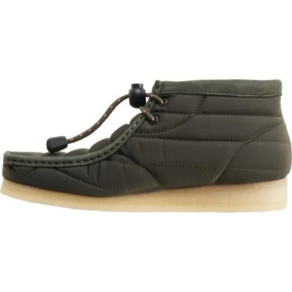 New Clarks Women’s Quilted Wallabee Boots in Khaki  492sn